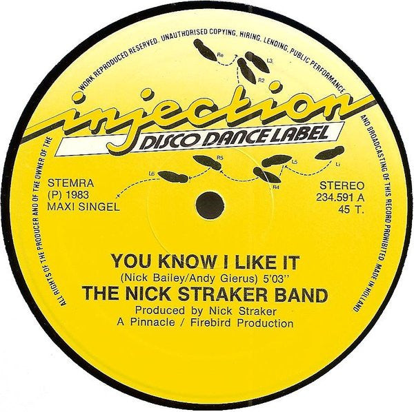 The Nick Straker Band* : You Know I Like It (12", Maxi, Gen)