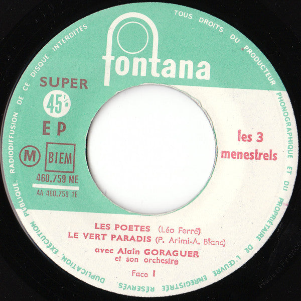 Les Trois Ménestrels : Les 3 Menestrels (7", EP)