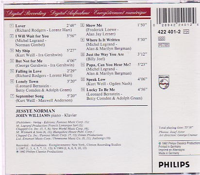 Jessye Norman, John Williams (4) : Lucky To Be Me (CD, Album)