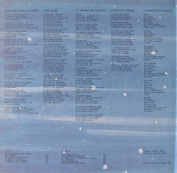 Les Octaves : Un Enfant Dans Les Sables (LP, Album, Gat)