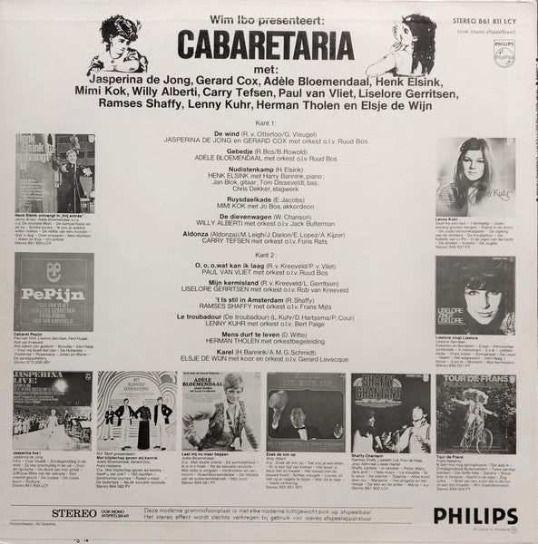 Various : Wim Ibo Presenteert: Cabaretaria (LP, Comp)