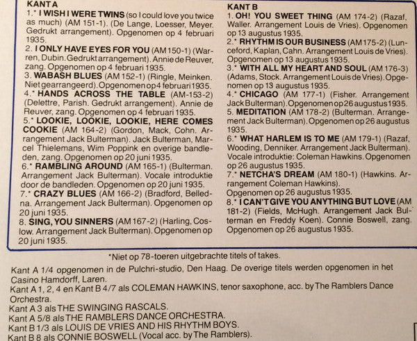 The Ramblers O.L.V. Theo Uden Masman : Rambling Around (LP, Comp, Mono)
