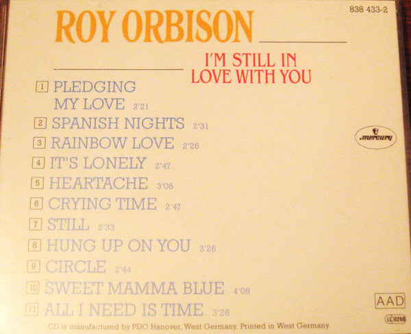 Roy Orbison : I'm Still In Love With You (CD, Album, RE)