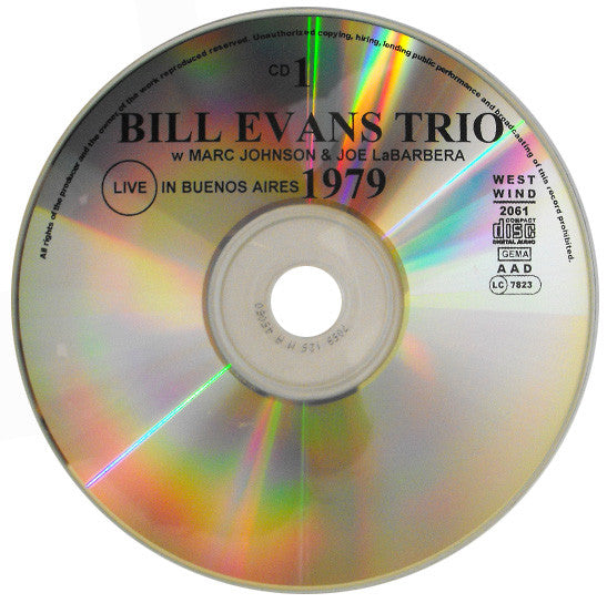 The Bill Evans Trio : Live In Buenos Aires 1979 (2xCDr, Album, RE, Unofficial)