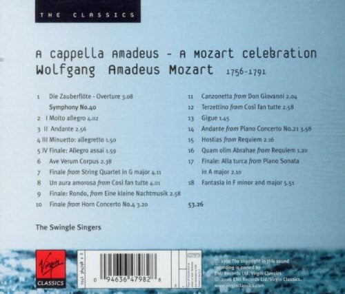 The Swingle Singers : A Mozart Celebration (CD, Album, RE)