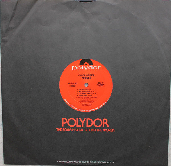 Chick Corea : Friends (LP, Album, Pit)