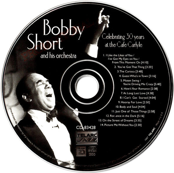 Bobby Short And His Orchestra : Celebrating 30 Years At The Cafe Carlyle (CD, Album)