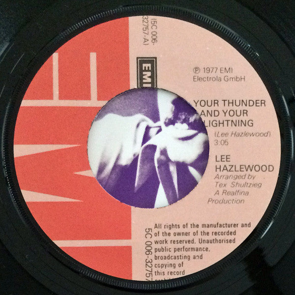 Lee Hazlewood : Your Thunder And Your Lightning (7")