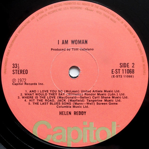 Helen Reddy : I Am Woman (LP, Album, RP, Tex)