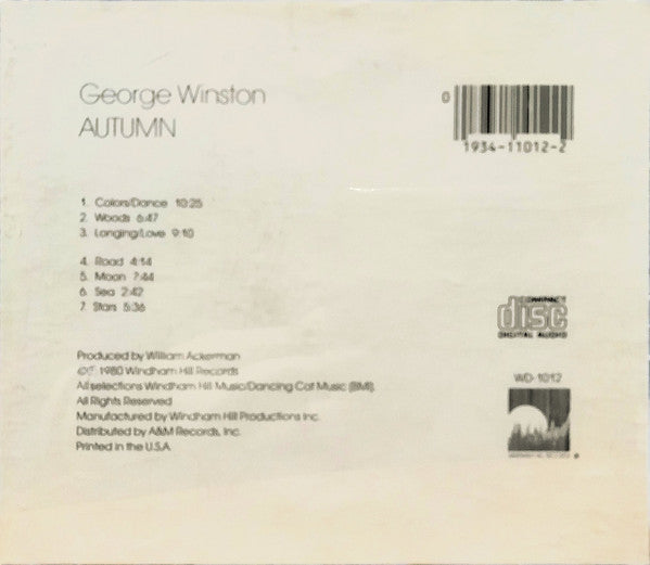 George Winston : Autumn (CD, Album, RE)