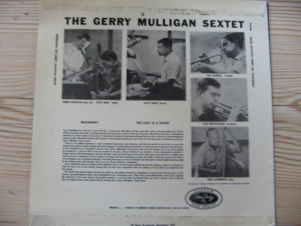 Gerry Mulligan And His Sextet : Broadway / The Lady Is A Tramp (7")