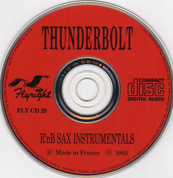 Various : Thunderbolt - R'n'B Sax Instrumentals (CD, Comp)