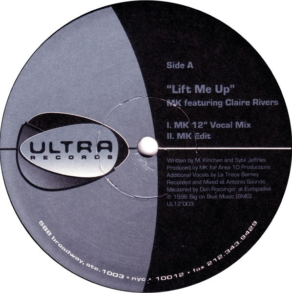 Marc Kinchen Featuring Claire Rivers : Lift Me Up (12")