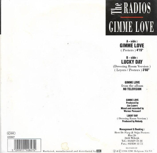 The Radios : Gimme Love (7", Single)