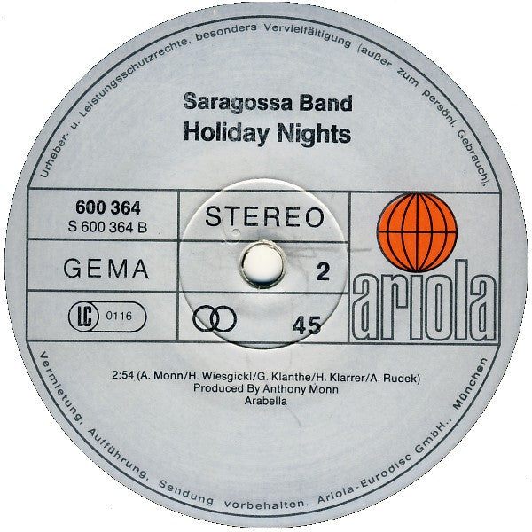 Saragossa Band : Agadou (12", Maxi)