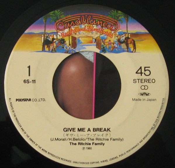 The Ritchie Family : Give Me A Break (7", Single)