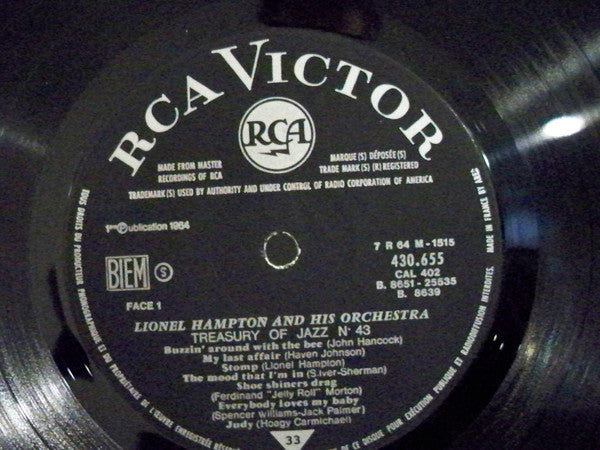 Lionel Hampton And His Orchestra : Lionel Hampton And His Orchestra (LP, Album, Comp, Mono)