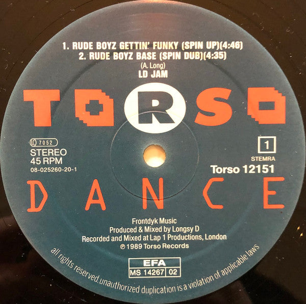 L. D. Jam INC. : Rude Boyz Gettin Funky (12")