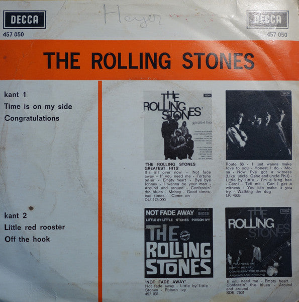 The Rolling Stones : Time Is On My Side (7", EP, Mono)