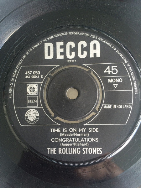 The Rolling Stones : Time Is On My Side (7", EP, Mono)