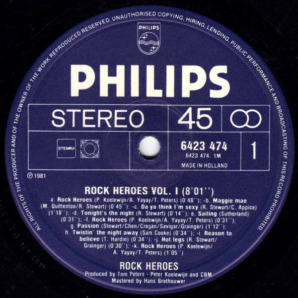 Rock Heroes : Rock Heroes Vol. I (12", Maxi)