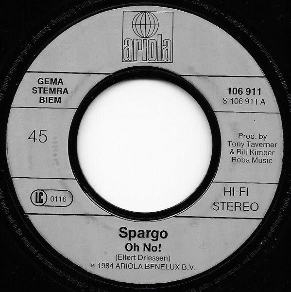 Spargo : Oh No! (7", Single)