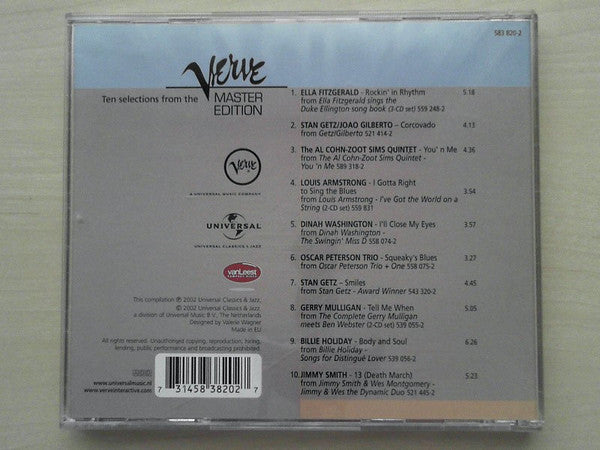Various : Ten Selections From The Verve Master Edition (CD, Promo, Smplr)