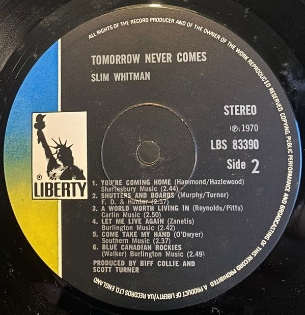 Slim Whitman : Tomorrow Never Comes (LP)