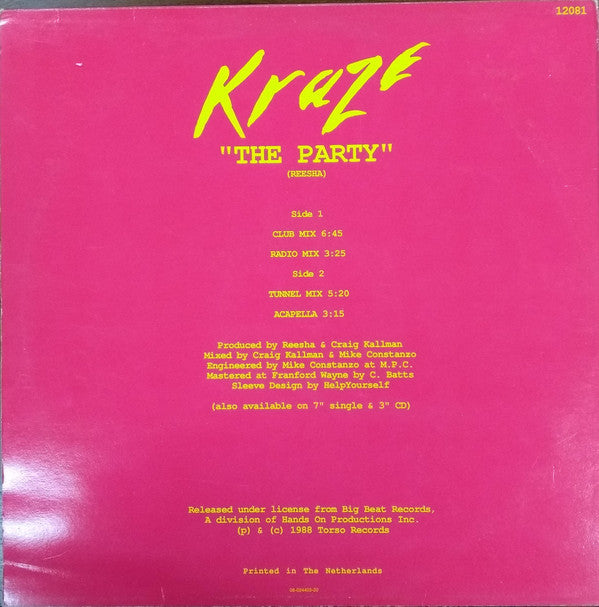 Kraze : The Party (12")