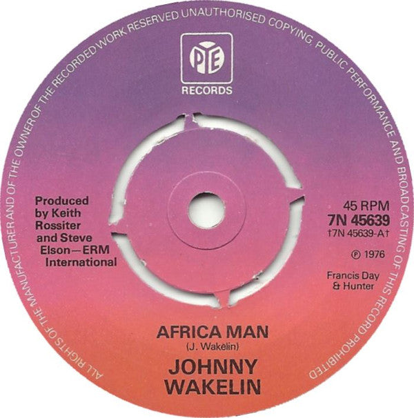 Johnny Wakelin : Africa Man  (7", Single, Pus)