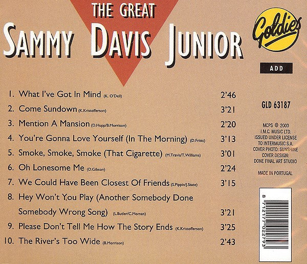 Sammy Davis Jr. : The Great Sammy Davis Junior  (CD, Comp)