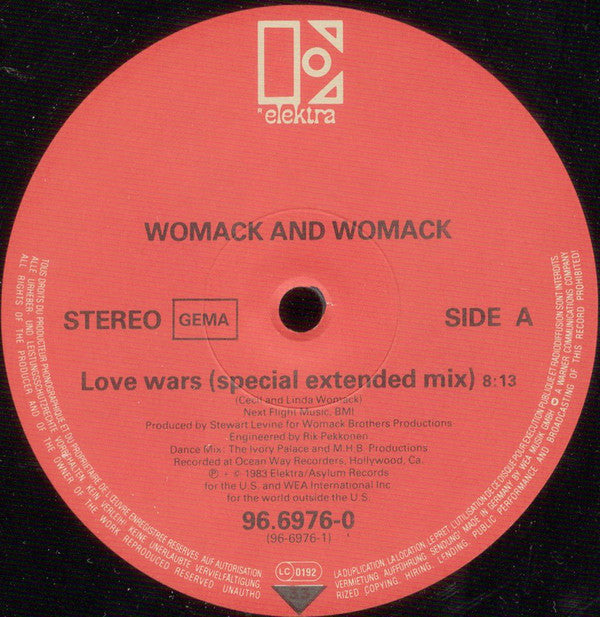 Womack & Womack : Love Wars (Special Extended Mix) (12", Maxi)