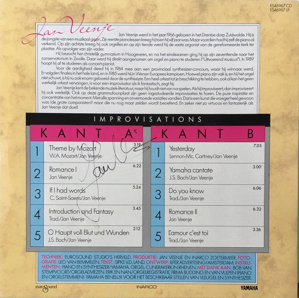 Jan Vayne : Reflections (LP, Album)