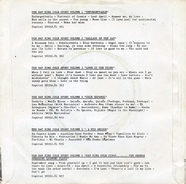 Nat King Cole : Let There Be Love / Ramblin' Rose (7", Maxi)