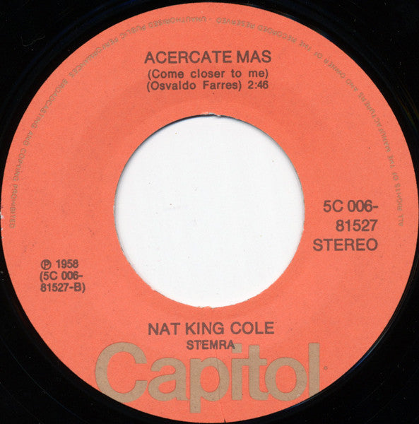 Nat King Cole : Let There Be Love / Ramblin' Rose (7", Maxi)
