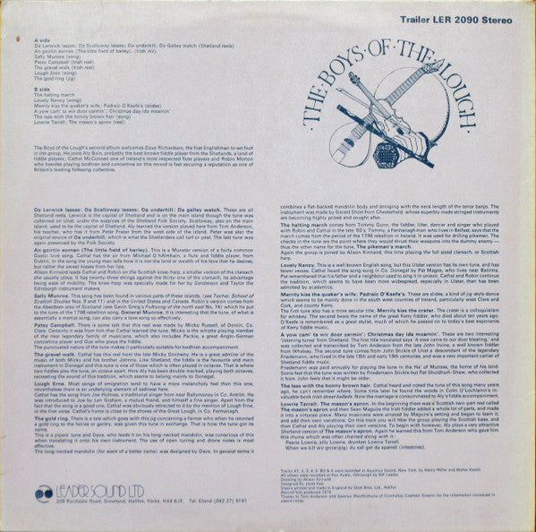 The Boys Of The Lough : Second Album (LP, Album, Yel)