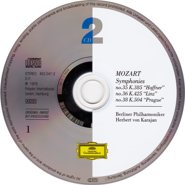 Wolfgang Amadeus Mozart, Herbert von Karajan, Berliner Philharmoniker : Symphonies Nos. 35–41  (2xCD, Comp, RE, RM, Son)