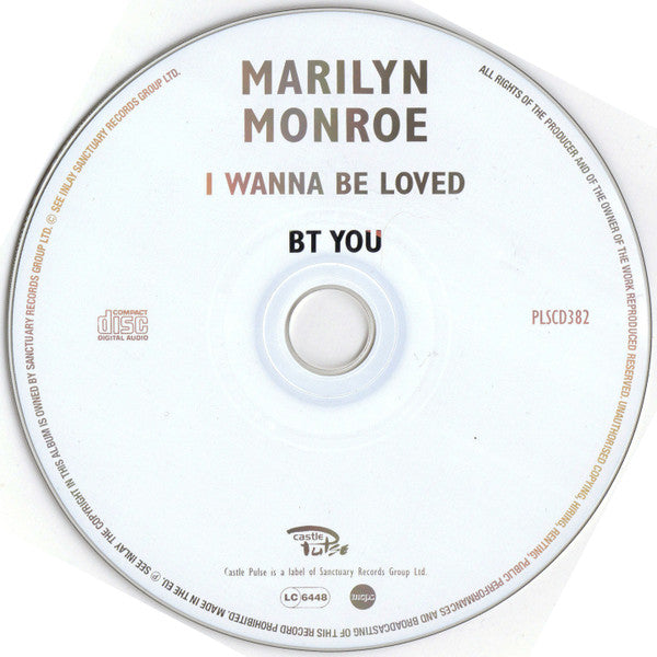Marilyn Monroe : I Wanna Be Loved By You (CD, Comp, RE, RM, Lyn)