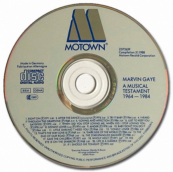 Marvin Gaye : A Musical Testament 1964 - 1984 (CD, Comp)