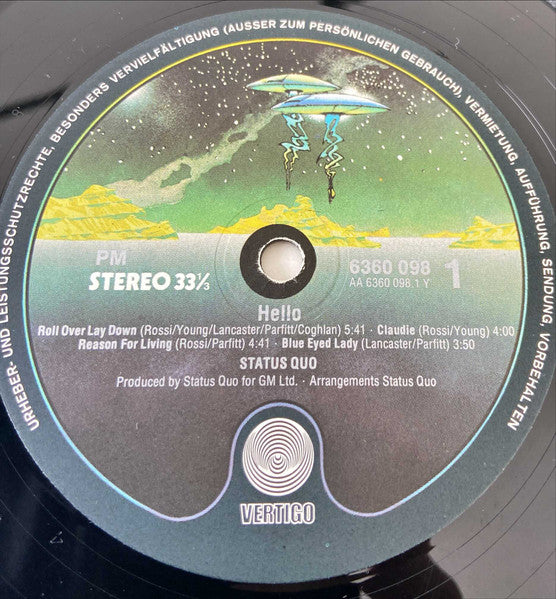 Status Quo : Hello! (LP, Album, RE)