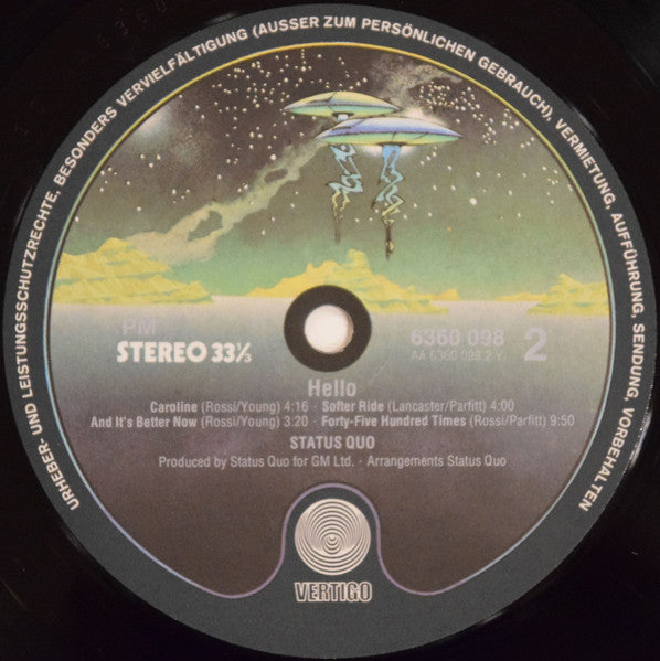 Status Quo : Hello! (LP, Album, RE)