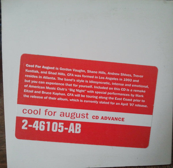 Cool For August : CD Advance (CD, Advance, Album, Promo, Car)