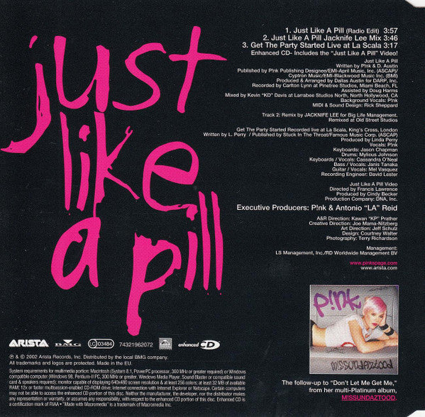 P!NK : Just Like A Pill (CD, Maxi, Enh)