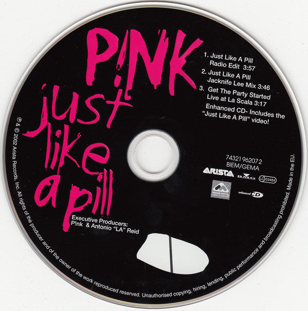 P!NK : Just Like A Pill (CD, Maxi, Enh)
