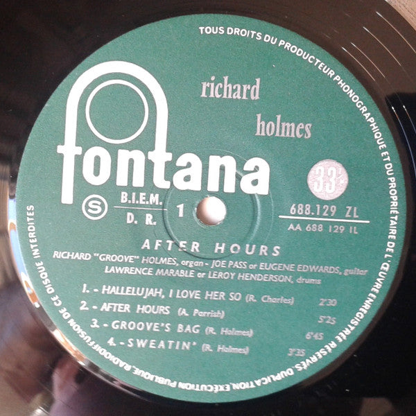 Richard "Groove" Holmes : After Hours (LP, Album)