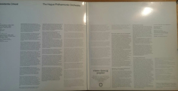 Residentie Orkest : Soloists From The Orchestra Play Chambermusic - Brahms Trio - Martinu Sextet (LP)