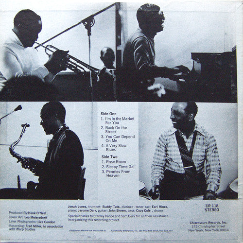 Earl Hines ▪ Jonah Jones ▪ Buddy Tate ▪ Cozy Cole : Back On The Street (LP, Album)