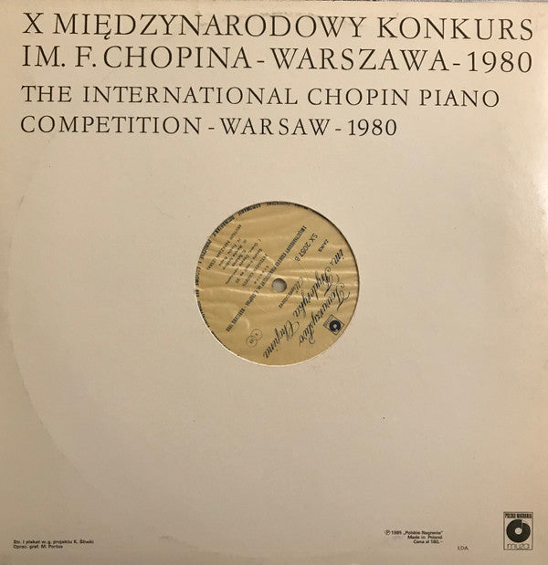 Артур Папазян, Frédéric Chopin : X Międzynarodowy Konkurs Im. F. Chopina - Warszawa - 1980 = X International Chopin Piano Competition - Warsaw - 1980  (LP, RP)