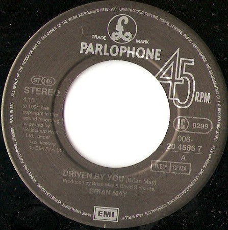 Brian May : Driven By You (7", Single)