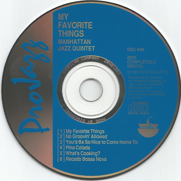 Manhattan Jazz Quintet : My Favorite Things (CD, Album)